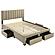 Wheatland 4-drawer Upholstered Queen Storage Bed - Light Brown by Coaster