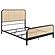 Lanewood Open Cane Webbing Metal Queen Bed - Black by Coaster