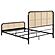 Lanewood Open Cane Webbing Metal Queen Bed - Black by Coaster