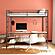Campus Metal Full Over Twin Workstation Bunk Bed Matte - Black by Coaster