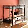 Campus Metal Full Over Twin Workstation Bunk Bed Matte - Black by Coaster