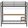 Campus Metal Full Over Twin Workstation Bunk Bed Matte - Black by Coaster