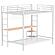 Campus Metal Full Over Twin Workstation Bunk Bed Matte White by Coaster