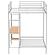 Campus Metal Full Over Twin Workstation Bunk Bed Matte White by Coaster