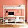 Campus Metal Full Over Twin Workstation Bunk Bed Matte White by Coaster