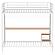 Campus Metal Full Over Twin Workstation Bunk Bed Matte White by Coaster