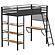 Campus 3-shelf Metal Twin Workstation Loft Bed Matte - Black by Coaster