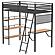 Campus 3-shelf Metal Twin Workstation Loft Bed Matte - Black by Coaster