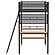 Campus 3-shelf Metal Twin Workstation Loft Bed Matte - Black by Coaster