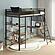Campus 3-shelf Metal Twin Workstation Loft Bed Matte - Black by Coaster