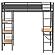 Campus 3-shelf Metal Twin Workstation Loft Bed Matte - Black by Coaster