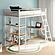 Campus 3-shelf Metal Twin Workstation Loft Bed Matte White by Coaster