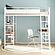 Campus 3-shelf Metal Twin Workstation Loft Bed Matte White by Coaster