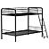 Carson Metal Twin Over Twin Bunk Bed Glossy - Black by Coaster