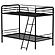 Carson Metal Twin Over Twin Bunk Bed Glossy - Black by Coaster
