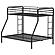 Carson Metal Twin Over Full Bunk Bed Glossy - Black by Coaster