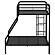 Carson Metal Twin Over Full Bunk Bed Glossy - Black by Coaster