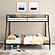 Carson Metal Twin Over Full Bunk Bed Glossy - Black by Coaster