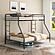Carson Metal Twin Over Full Bunk Bed Glossy - Black by Coaster