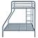 Carson Metal Twin Over Full Bunk Bed Glossy - Silver by Coaster