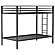 Alevera Metal Twin Over Twin Bunk Bed w/Ladder - Black by Coaster
