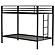 Alevera Metal Twin Over Twin Bunk Bed w/Ladder - Black by Coaster