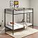 Alevera Metal Twin Over Twin Bunk Bed w/Ladder - Black by Coaster