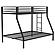 Alevera Metal Twin Over Full Bunk Bed w/Ladder - Black by Coaster