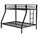 Alevera Metal Twin Over Full Bunk Bed w/Ladder - Black by Coaster