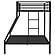 Alevera Metal Twin Over Full Bunk Bed w/Ladder - Black by Coaster