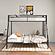 Alevera Metal Twin Over Full Bunk Bed w/Ladder - Black by Coaster