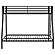 Alevera Metal Twin Over Full Bunk Bed w/Ladder - Black by Coaster
