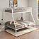 Alevera Metal Twin Over Full Bunk Bed w/Ladder White by Coaster