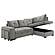 Roanne Fabric Upholstered Sleeper Sectional Sofa - Grey by Coaster