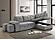 Roanne Fabric Upholstered Sleeper Sectional Sofa - Grey by Coaster
