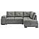 Roanne Fabric Upholstered Sleeper Sectional Sofa - Grey by Coaster