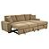 Pastrana Upholstered Sleeper Sectional Right Arm Facing Chaise - Camel by Coaster