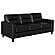 Scotland Faux Leather Upholstered Track Arm Sofa - Black by Coaster