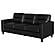 Scotland Faux Leather Upholstered Track Arm Sofa - Black by Coaster