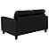 Scotland Faux Leather Upholstered Track Arm Loveseat - Black by Coaster