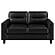 Scotland Faux Leather Upholstered Track Arm Loveseat - Black by Coaster