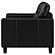Scotland Faux Leather Upholstered Track Arm Chair - Black by Coaster