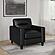 Scotland Faux Leather Upholstered Track Arm Chair - Black by Coaster