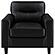Scotland Faux Leather Upholstered Track Arm Chair - Black by Coaster