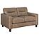 Scotland Faux Leather Upholstered Track Arm Loveseat - Brown by Coaster