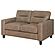 Scotland Faux Leather Upholstered Track Arm Loveseat - Brown by Coaster