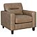 Scotland Faux Leather Upholstered Track Arm Chair - Brown by Coaster