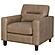 Scotland Faux Leather Upholstered Track Arm Chair - Brown by Coaster