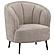 Ellorie Upholstered Channel Back Curved Chair - Beige by Coaster