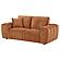 Burnett Chenille Upholstered Wide Arm Loveseat Burnt - Orange by Coaster
